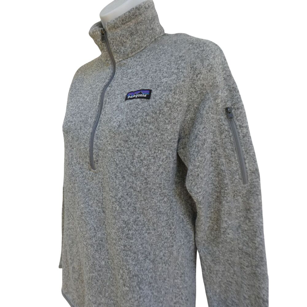 Patagonia Gray Better Sweater Quarter Zip Knit Fleece Heatherd Pullover Zip Arm